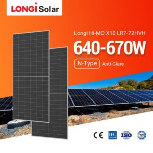 Longi Solar Panels Monofacial 670W 655W 660W 640W Anti Glare Single-glass Solar Panel