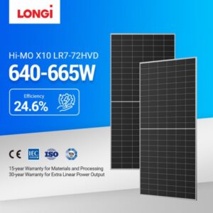 Longi High Efficiency BC Solar Panel 600w 620w 640w 650w Solar Double Panels Bifacial